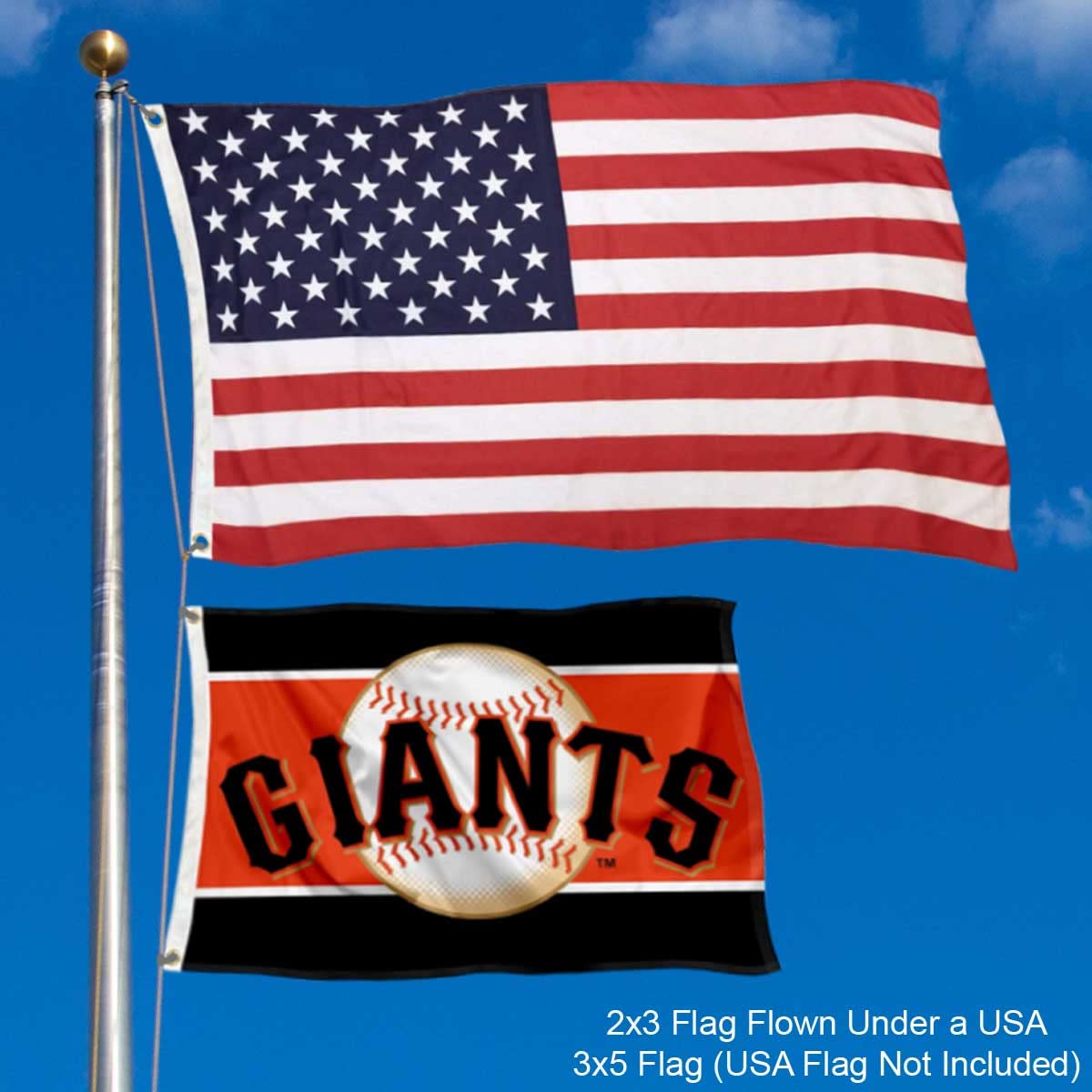 WinCraft San Francisco Giants 2x3 Foot Small Flag - Sports Collectibles, Sports Memorabilia, Sports Fan Shop, Sports Gifts
