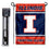 College Flags & Banners Co. Illinois Fighting Illini Garden Flag with Stand Holder - Sports Collectibles, Sports Memorabilia, Sports Fan Shop, Sports Gifts