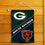 WinCraft House Divided Packers and Bears Double Sided Garden Flag - Sports Collectibles, Sports Memorabilia, Sports Fan Shop, Sports Gifts