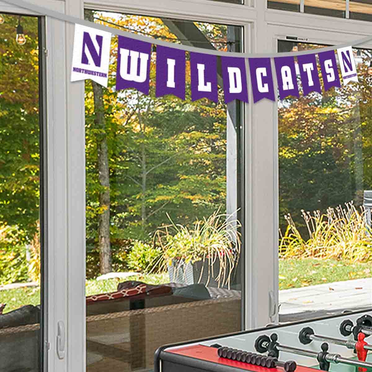 Northwestern Wildcats Banner String Pennant Flags - Sports Collectibles, Sports Memorabilia, Sports Fan Shop, Sports Gifts