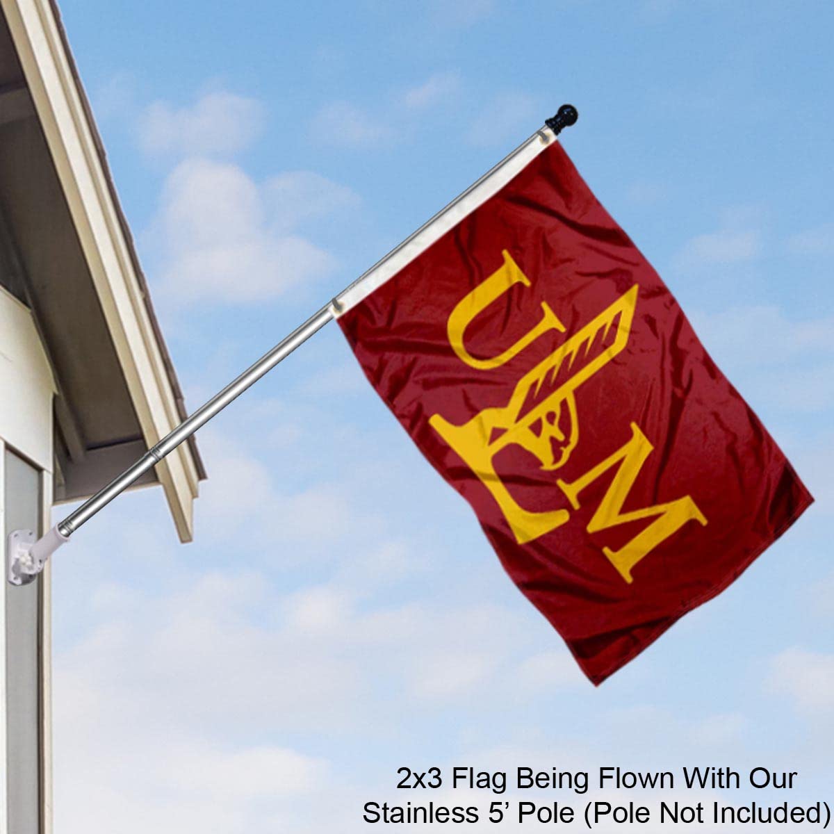 College Flags & Banners Co. Louisiana Monroe Warhawks ULM Logo 2x3 Foot Flag - Sports Collectibles, Sports Memorabilia, Sports Fan Shop, Sports Gifts