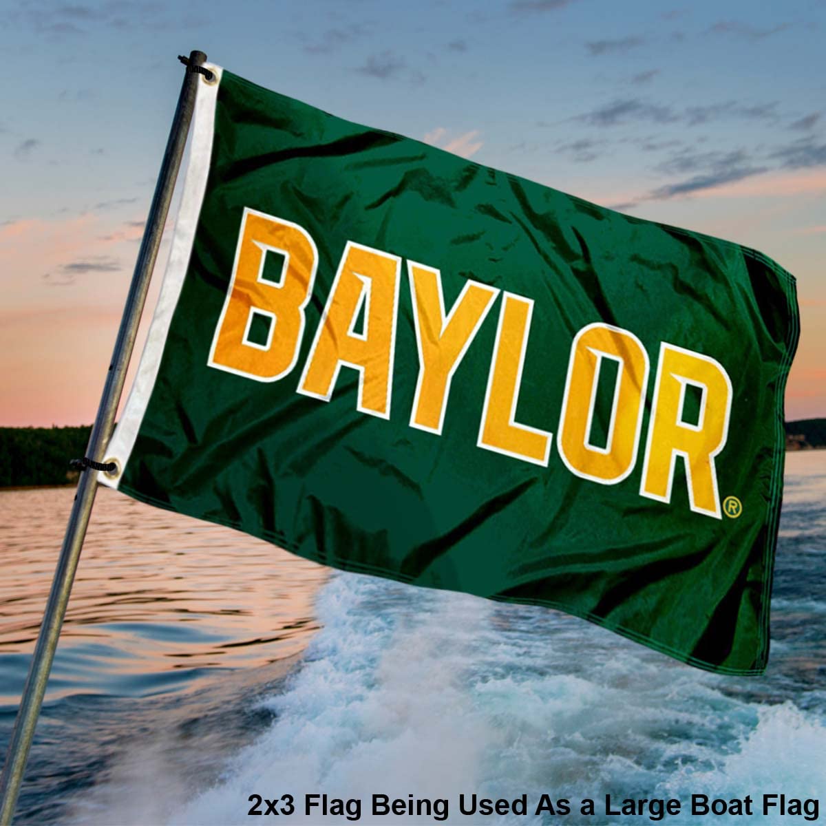 College Flags & Banners Co. Baylor Bears Wordmark Small 2x3 Foot Flag - Sports Collectibles, Sports Memorabilia, Sports Fan Shop, Sports Gifts