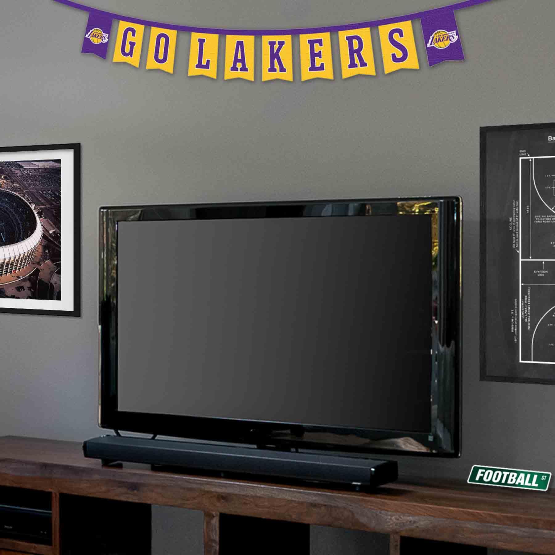 WinCraft Los Angeles Lakers Banner String Pennant Flags - Sports Collectibles, Sports Memorabilia, Sports Fan Shop, Sports Gifts