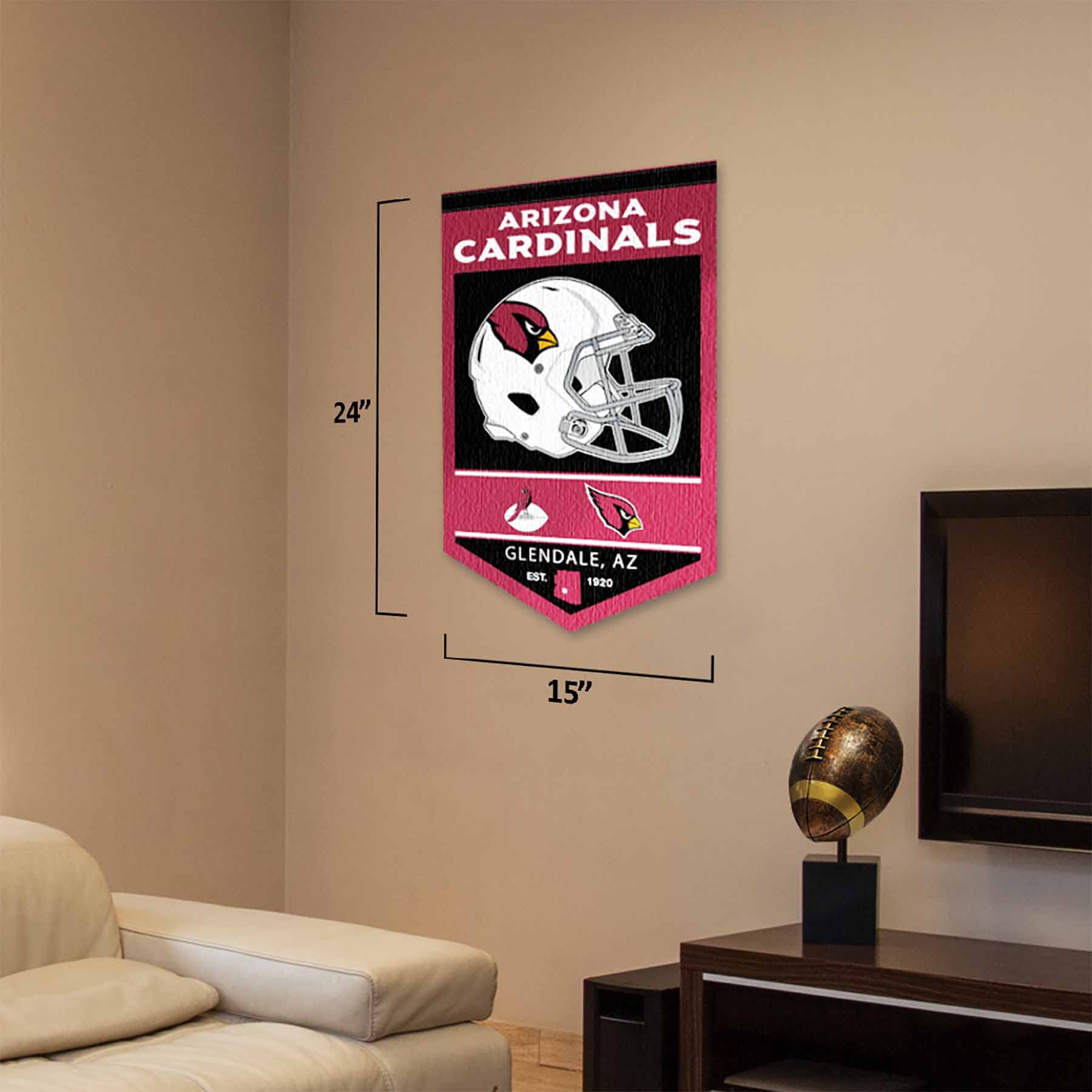WinCraft Arizona Cardinals Heritage History Banner Pennant - Sports Collectibles, Sports Memorabilia, Sports Fan Shop, Sports Gifts