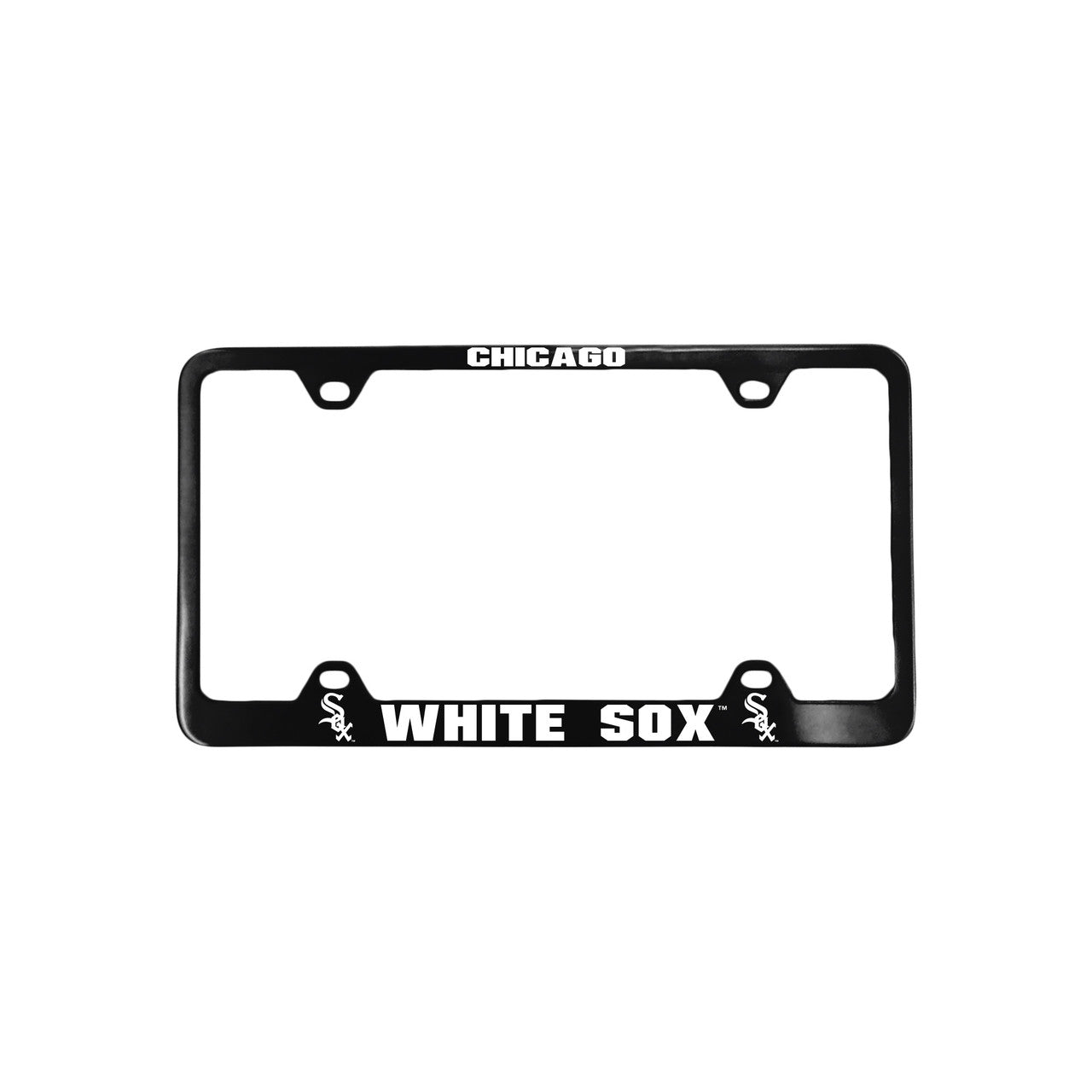 Chicago White Sox License Plate Frame Laser Cut Black - Sports Collectibles, Sports Memorabilia, Sports Fan Shop, Sports Gifts