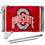 College Flags & Banners Co. Ohio State Buckeyes Stripes Flag with Pole and Bracket Kit - Sports Collectibles, Sports Memorabilia, Sports Fan Shop, Sports Gifts