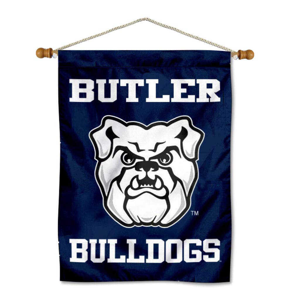 College Flags & Banners Co. Butler Bulldogs House Flag and Wood Banner Pole Set - Sports Collectibles, Sports Memorabilia, Sports Fan Shop, Sports Gifts
