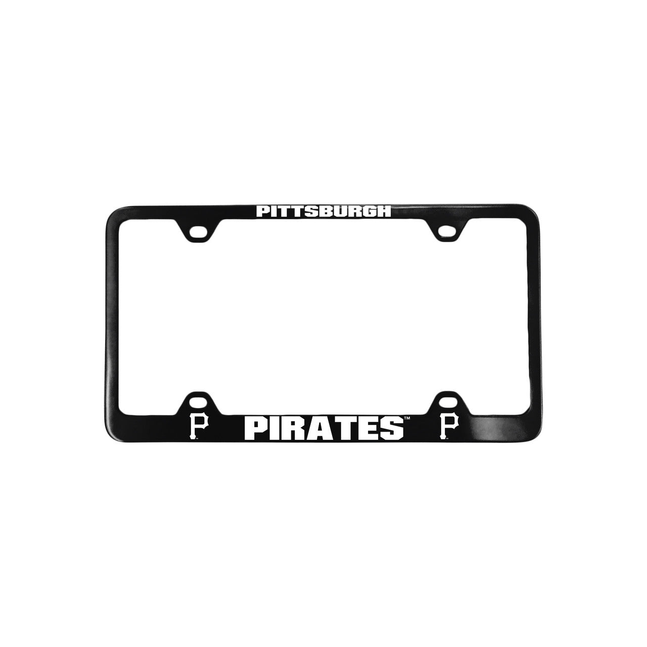 Pittsburgh Pirates License Plate Frame Laser Cut Black - Sports Collectibles, Sports Memorabilia, Sports Fan Shop, Sports Gifts