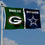 WinCraft Packers and Cowboys House Divided Flag Rivalry Banner - Sports Collectibles, Sports Memorabilia, Sports Fan Shop, Sports Gifts