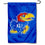University of Kansas Garden Flag and USA Flag Stand Pole Holder Set - Sports Collectibles, Sports Memorabilia, Sports Fan Shop, Sports Gifts