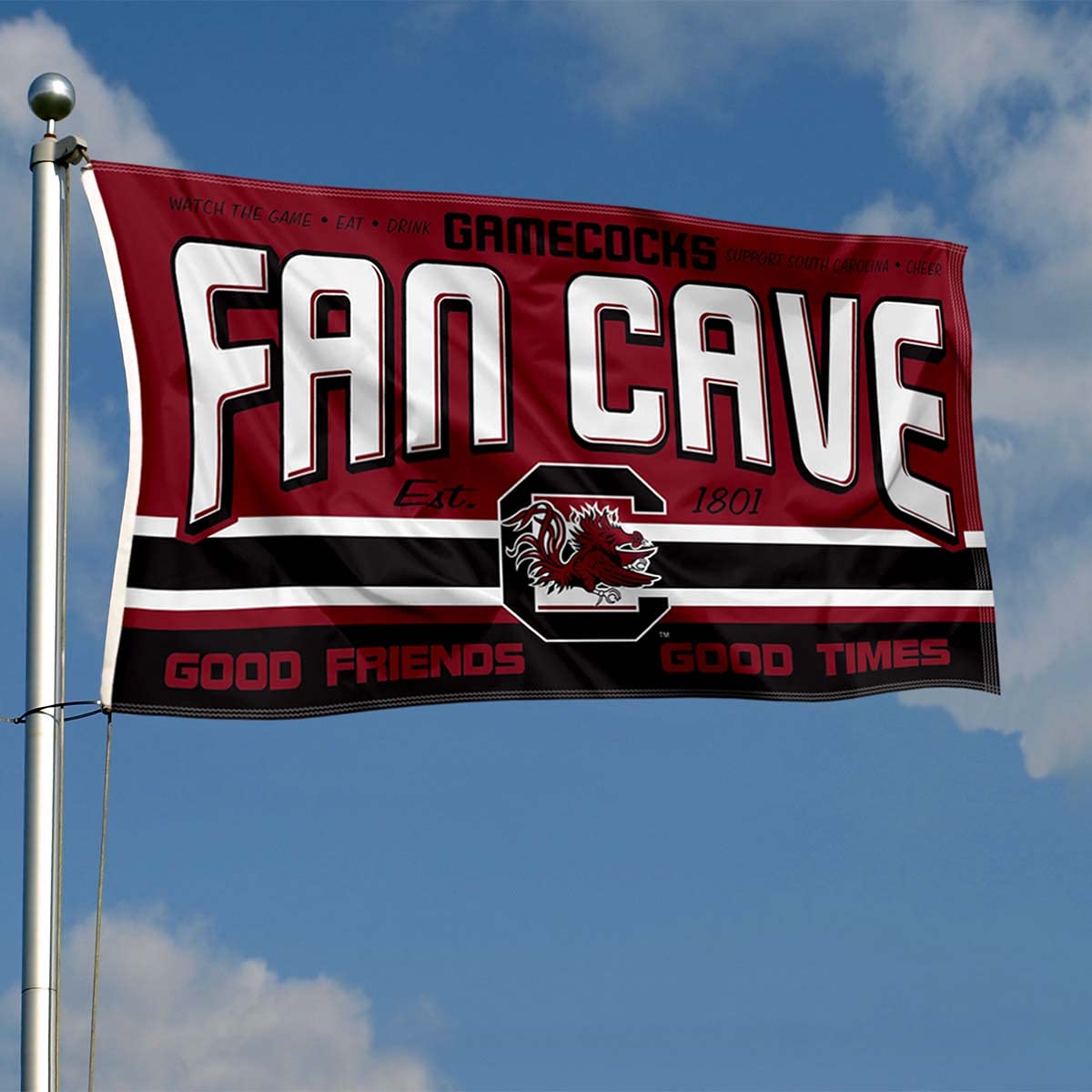 South Carolina Gamecocks Fan Man Cave Banner Flag - Sports Collectibles, Sports Memorabilia, Sports Fan Shop, Sports Gifts