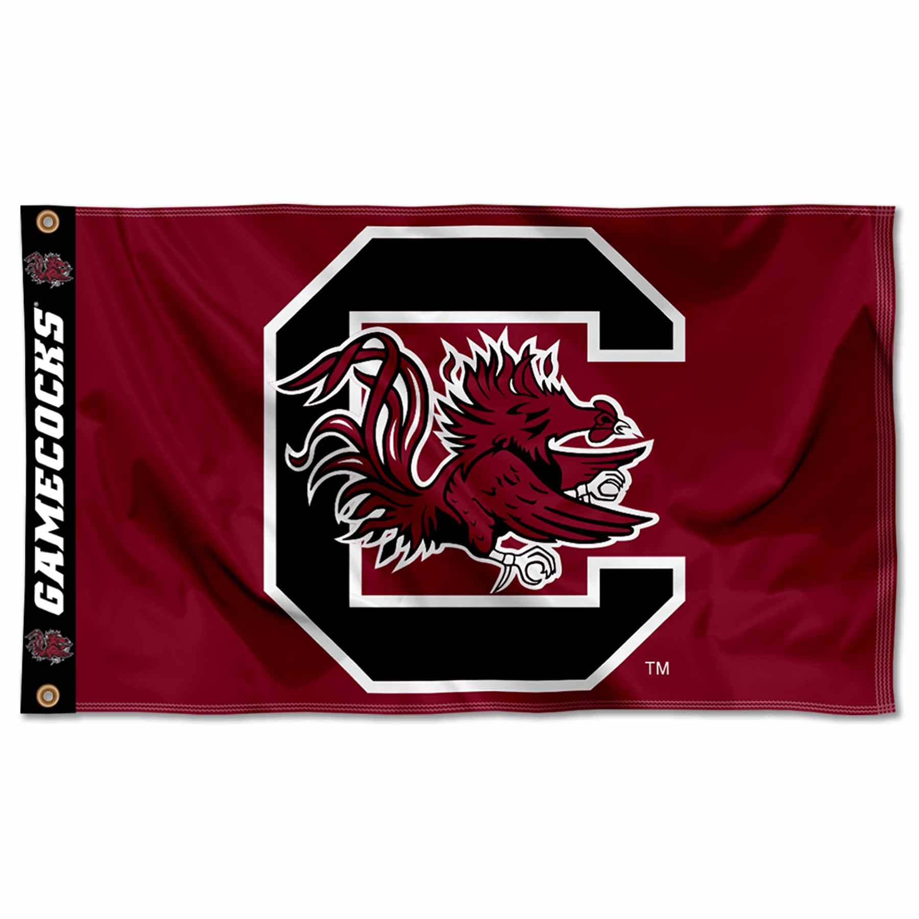 College Flags & Banners Co. South Carolina Gamecocks Printed Header 3x5 Foot Banner Flag - Sports Collectibles, Sports Memorabilia, Sports Fan Shop, Sports Gifts