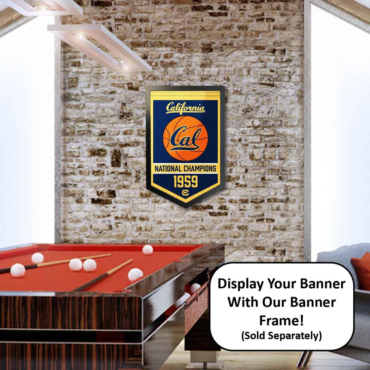 Cal Berkeley Golden Bears Basketball National Champions Felt Banner - Sports Collectibles, Sports Memorabilia, Sports Fan Shop, Sports Gifts