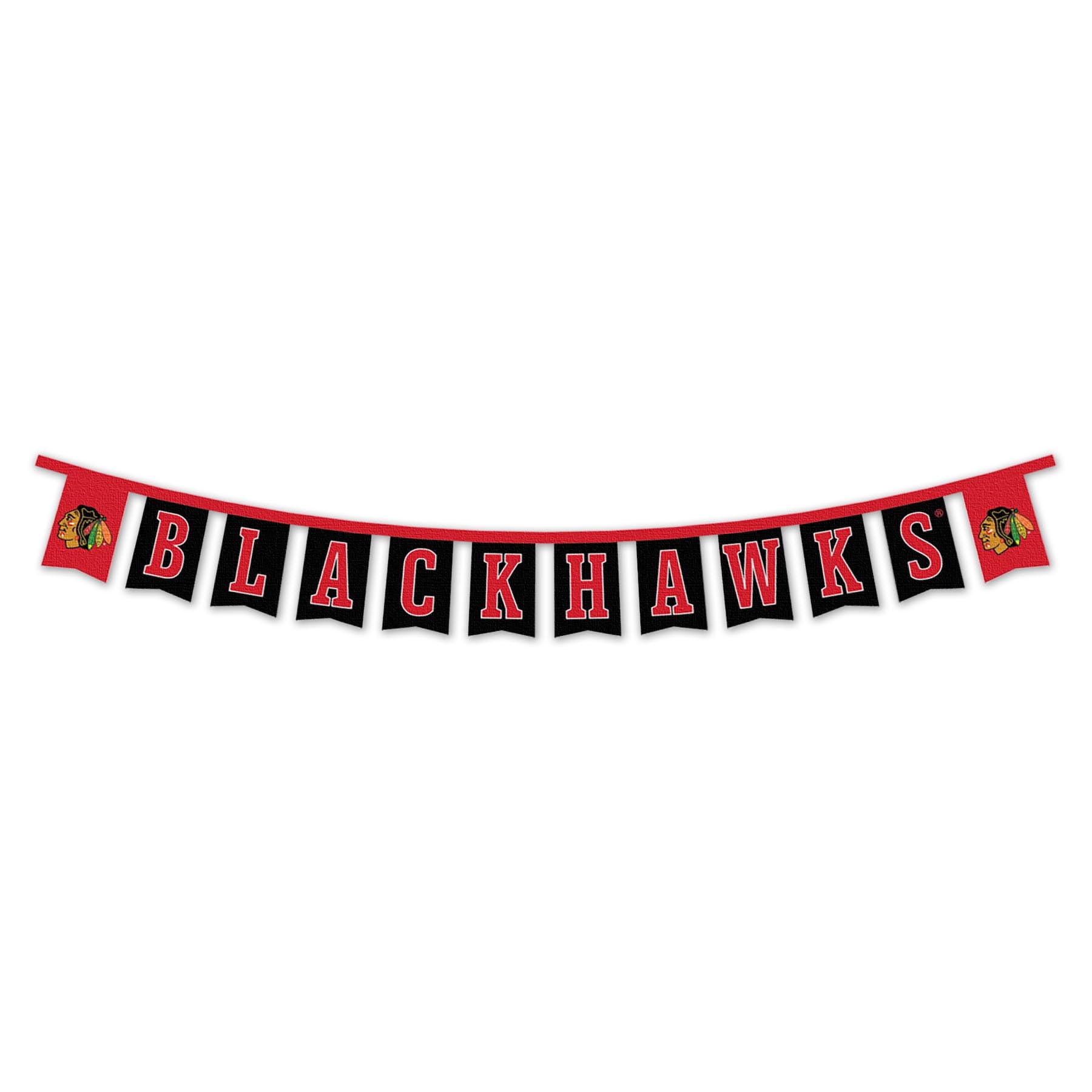 WinCraft Chicago Blackhawks Banner String Pennant Flags - Sports Collectibles, Sports Memorabilia, Sports Fan Shop, Sports Gifts