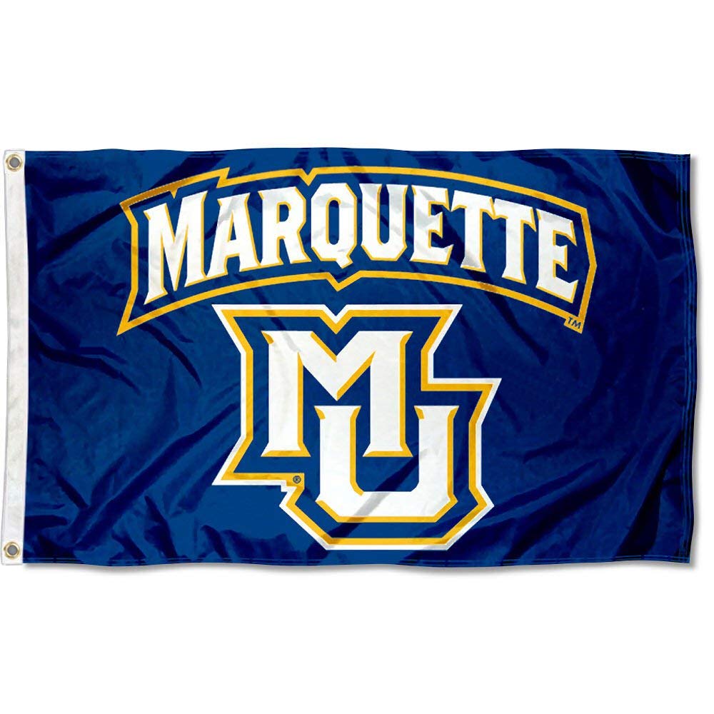 College Flags & Banners Co. Marquette Flag and USA 3x5 Set - Sports Collectibles, Sports Memorabilia, Sports Fan Shop, Sports Gifts