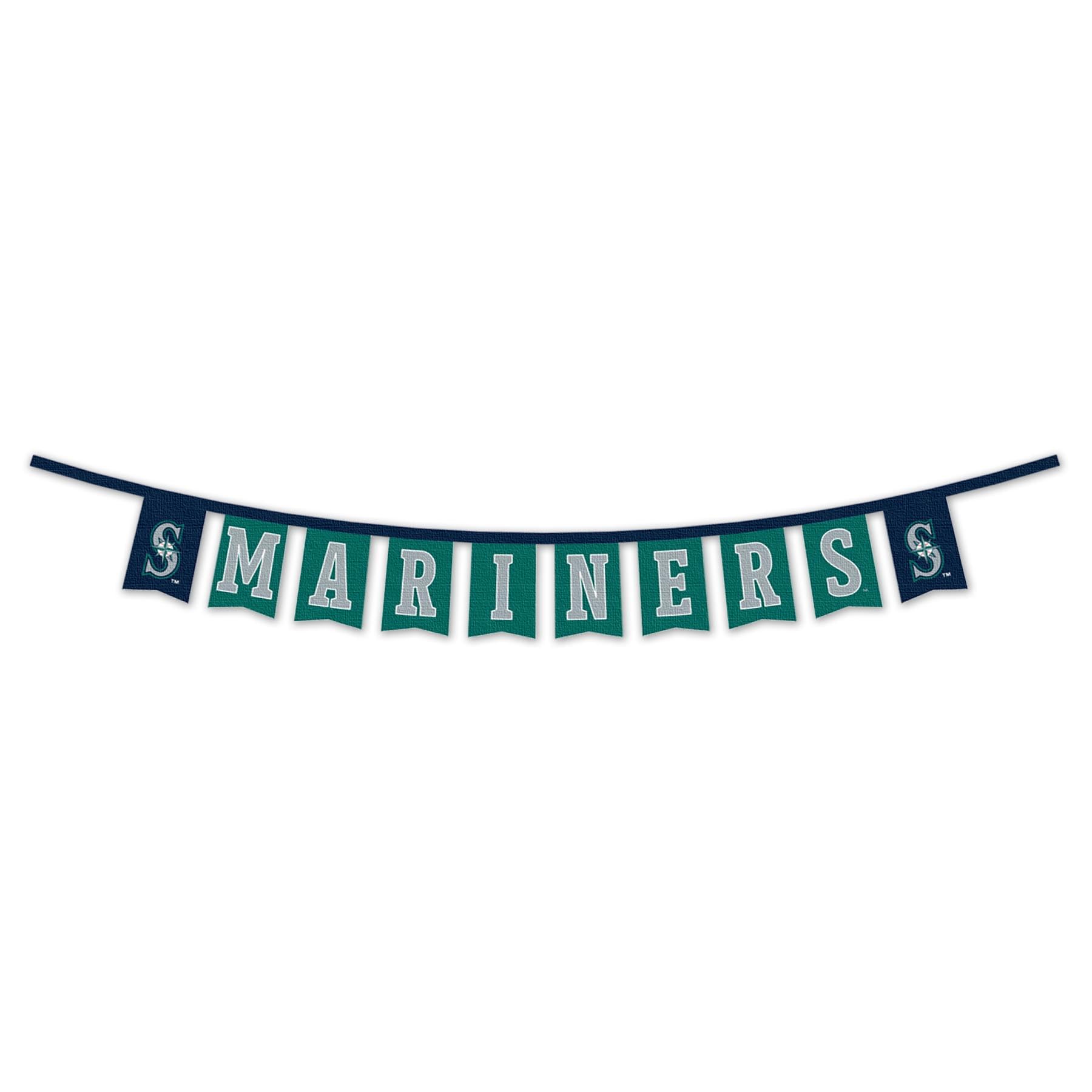 WinCraft Seattle Mariners Banner String Pennant Flags - Sports Collectibles, Sports Memorabilia, Sports Fan Shop, Sports Gifts