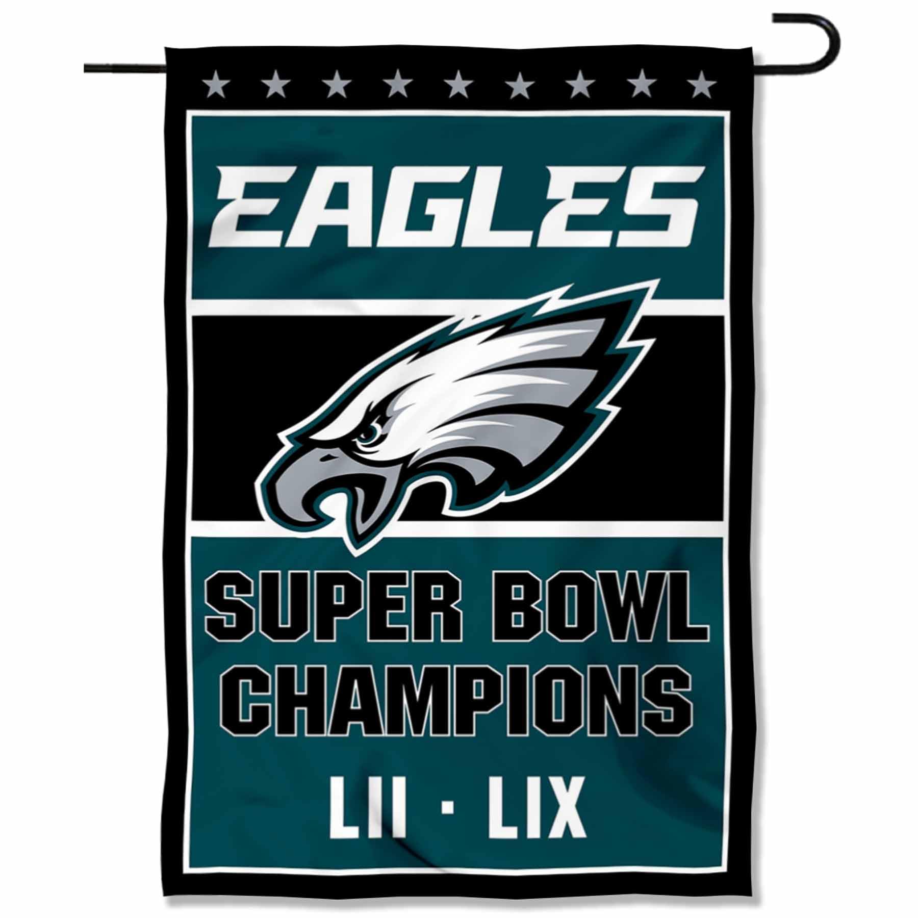 Philadelphia Eagles 2 Time Champions Yard Garden Banner Flag - Sports Collectibles, Sports Memorabilia, Sports Fan Shop, Sports Gifts