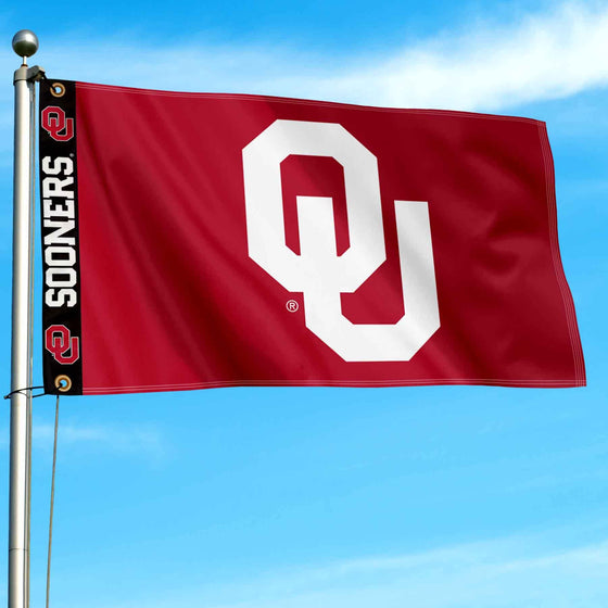 College Flags & Banners Co. Oklahoma Sooners Printed Header 3x5 Foot Banner Flag - Sports Collectibles, Sports Memorabilia, Sports Fan Shop, Sports Gifts