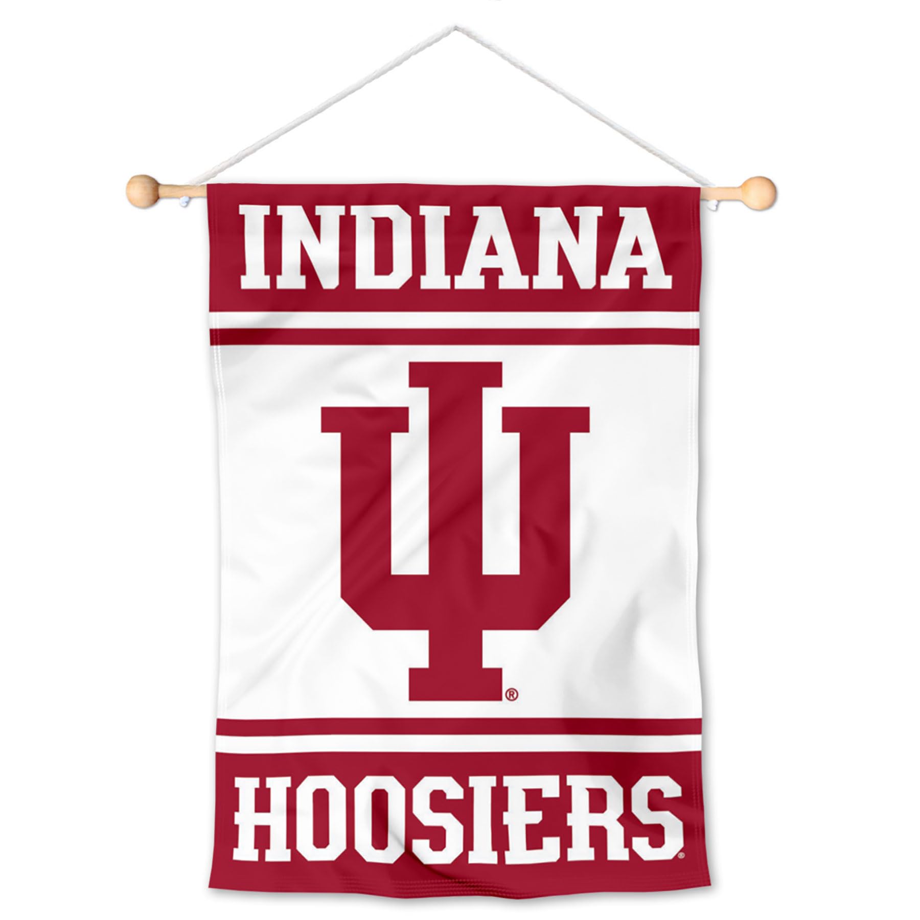 College Flags & Banners Co. Indiana Hoosiers Window Wall Banner Hanging Flag with Suction Cup - Sports Collectibles, Sports Memorabilia, Sports Fan Shop, Sports Gifts