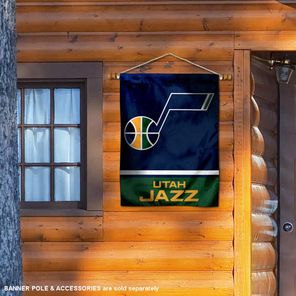 WinCraft Utah Jazz Double Sided House Banner Flag - Sports Collectibles, Sports Memorabilia, Sports Fan Shop, Sports Gifts