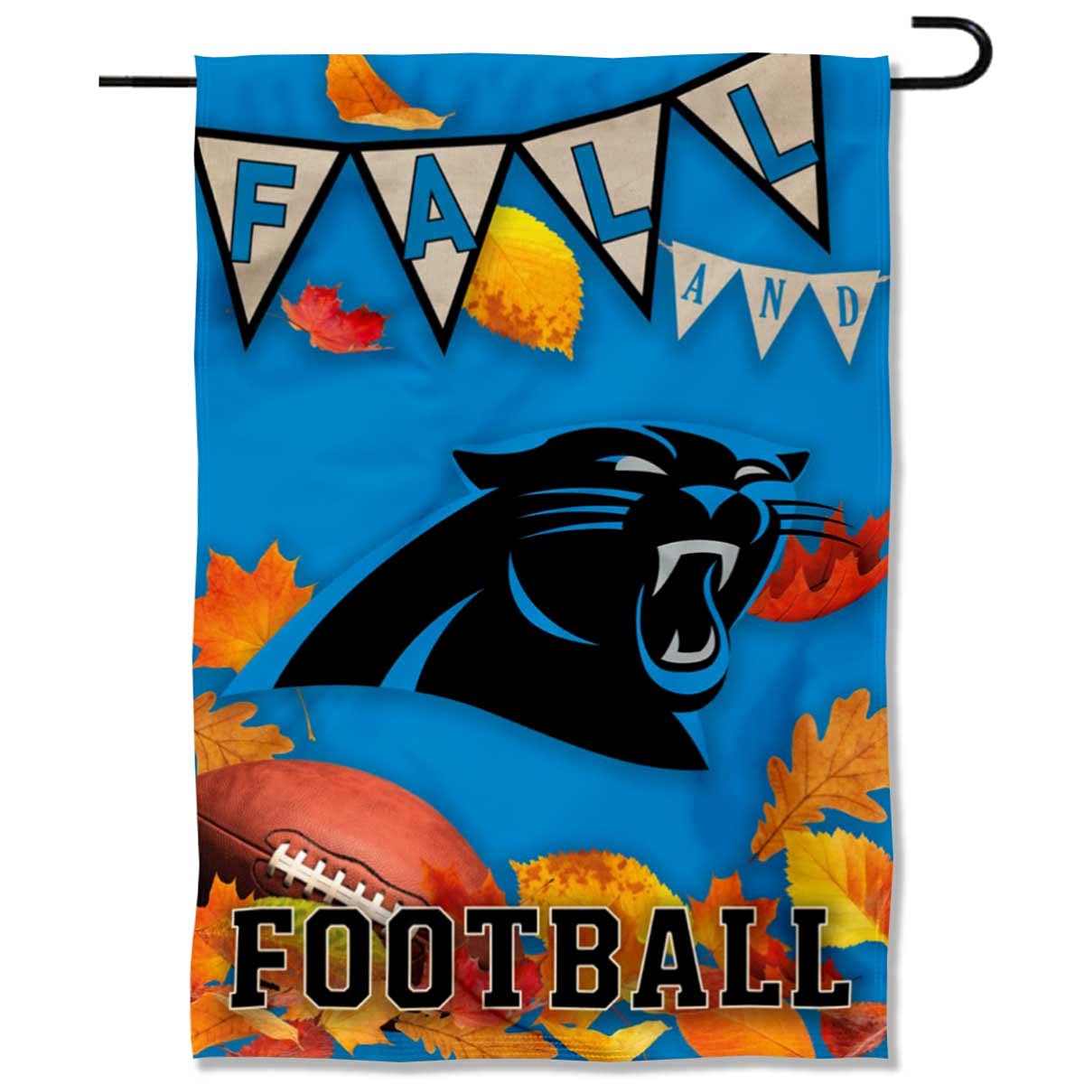 WinCraft Carolina Panthers Fall Leaves Decorative Football Garden Flag Double Sided Banner - Sports Collectibles, Sports Memorabilia, Sports Fan Shop, Sports Gifts