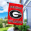 University of Georgia House Flag with Flag Pole Set - Sports Collectibles, Sports Memorabilia, Sports Fan Shop, Sports Gifts