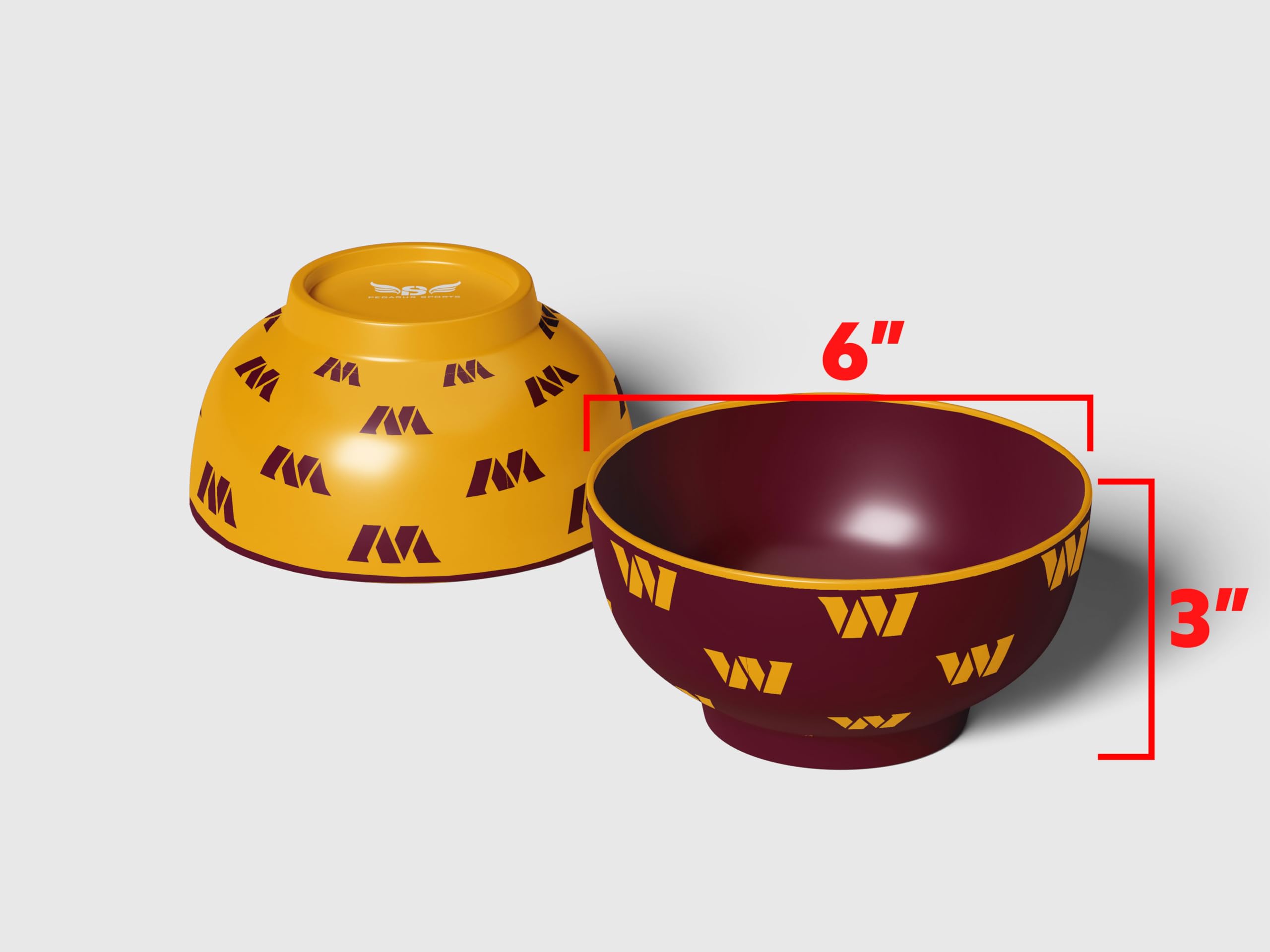 Pegasus Sports NFL Washington Commanders Home and Away 2 Pack Serving Bowls - Sports Gifts, Sports Memorabilia, Sports Collectibles, Fan Shop