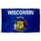 Sports Flags Pennants Company State of Wisconsin Flag 3x5 Foot Banner - Sports Collectibles, Sports Memorabilia, Sports Fan Shop, Sports Gifts