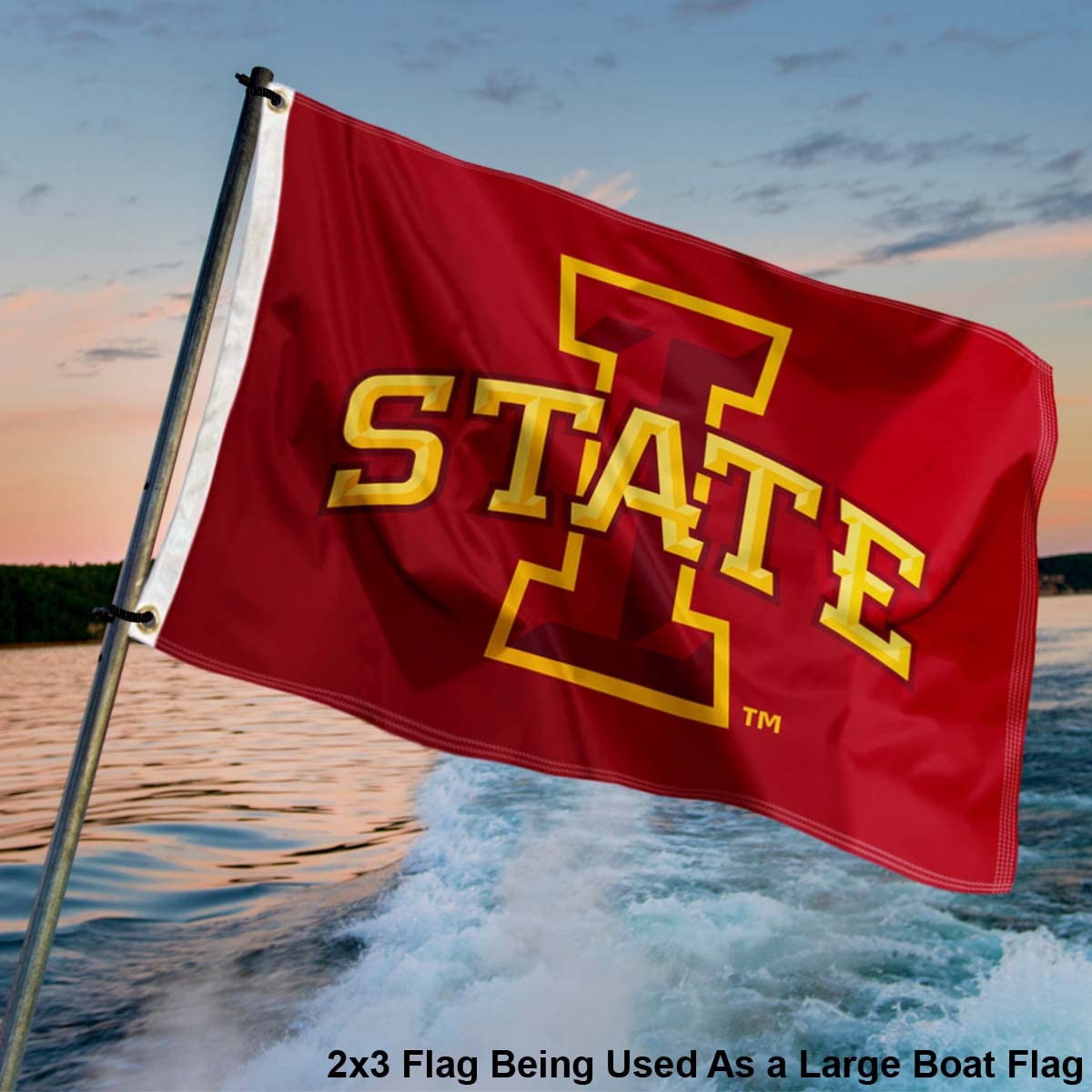 College Flags & Banners Co. Iowa State Cyclones Small 2x3 Foot Flag - Sports Collectibles, Sports Memorabilia, Sports Fan Shop, Sports Gifts