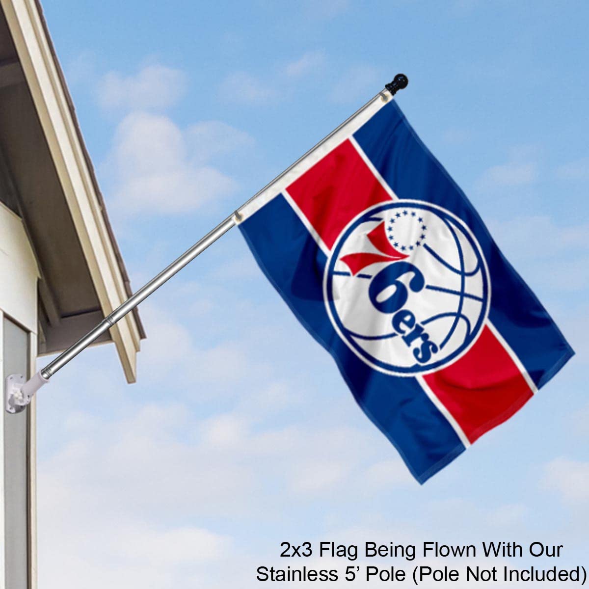 WinCraft Philadelphia 76ers Small 2x3 Foot Banner Flag - Sports Collectibles, Sports Memorabilia, Sports Fan Shop, Sports Gifts