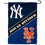 WinCraft House Divided Yankees and Mets Double Sided Garden Flag - Sports Collectibles, Sports Memorabilia, Sports Fan Shop, Sports Gifts