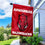 College Flags & Banners Co. Arkansas Razorbacks Two Logo House Flag with Flag Pole Set - Sports Collectibles, Sports Memorabilia, Sports Fan Shop, Sports Gifts