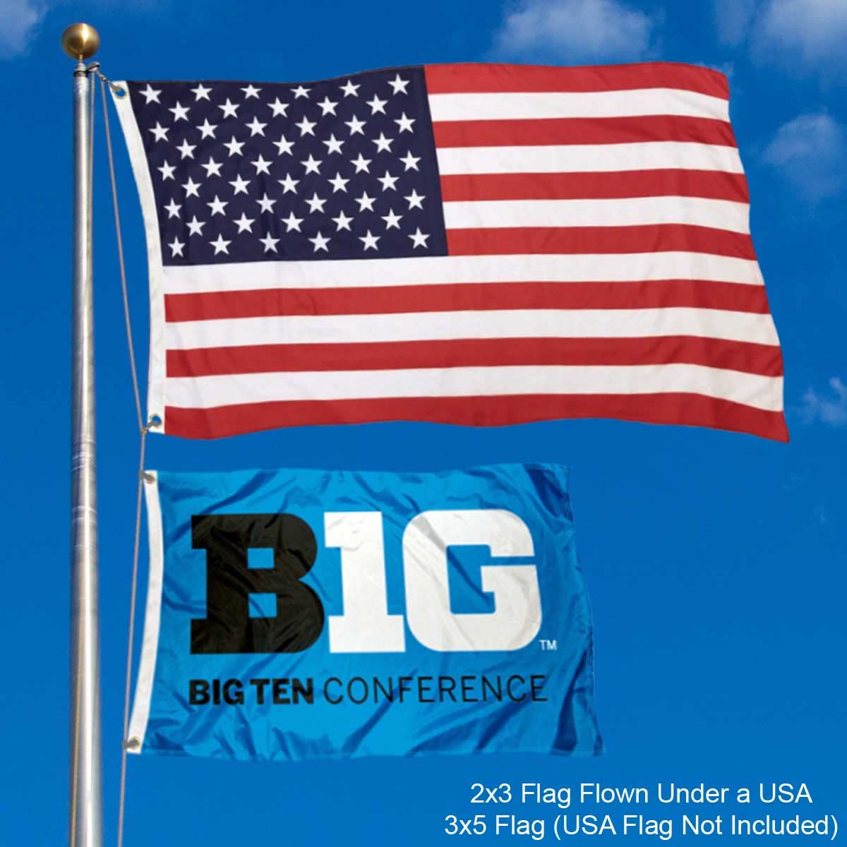 Big Ten Small 2x3 Flag and Banner - Sports Collectibles, Sports Memorabilia, Sports Fan Shop, Sports Gifts