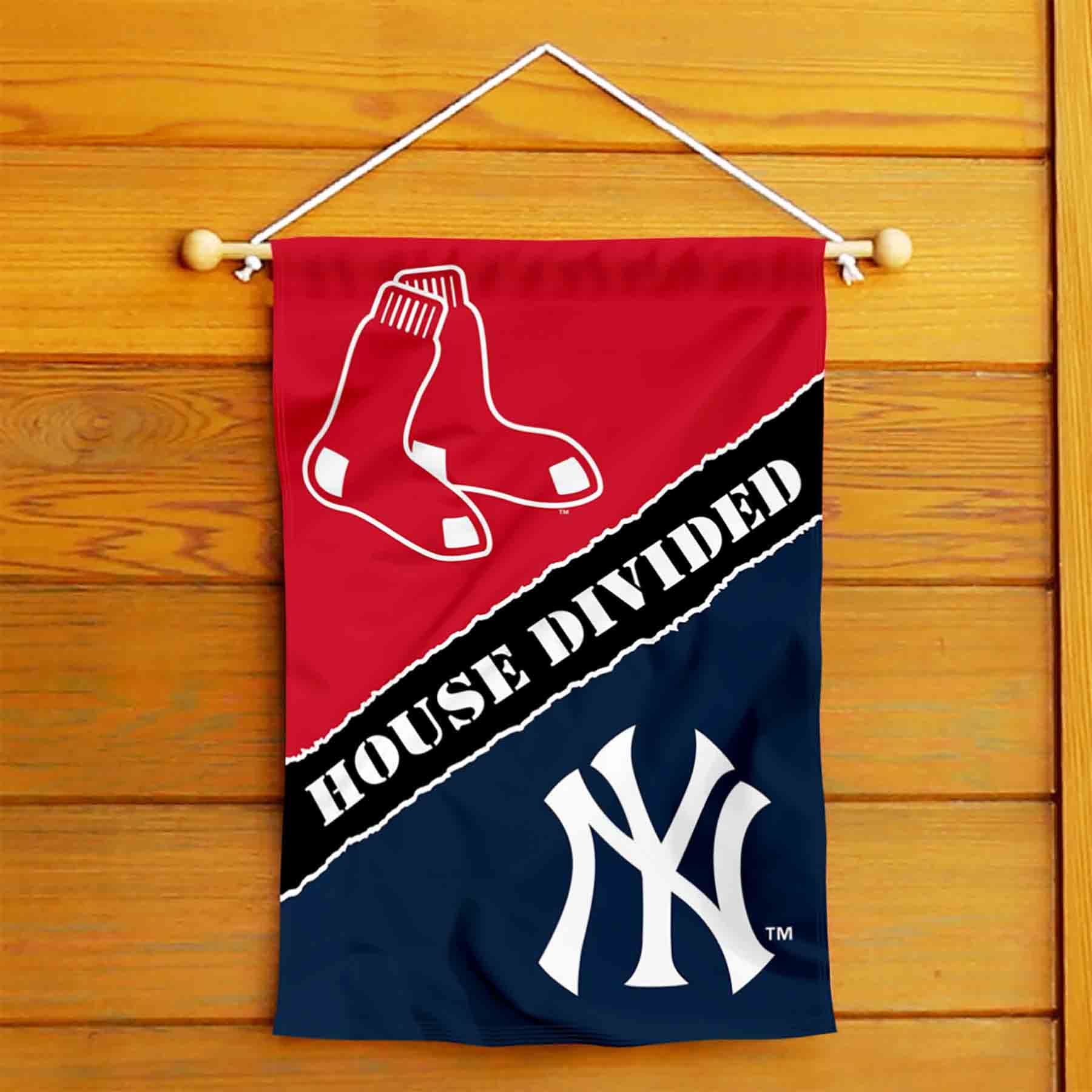 WinCraft House Divided Red Sox and Yankees Double Sided Garden Flag - Sports Collectibles, Sports Memorabilia, Sports Fan Shop, Sports Gifts