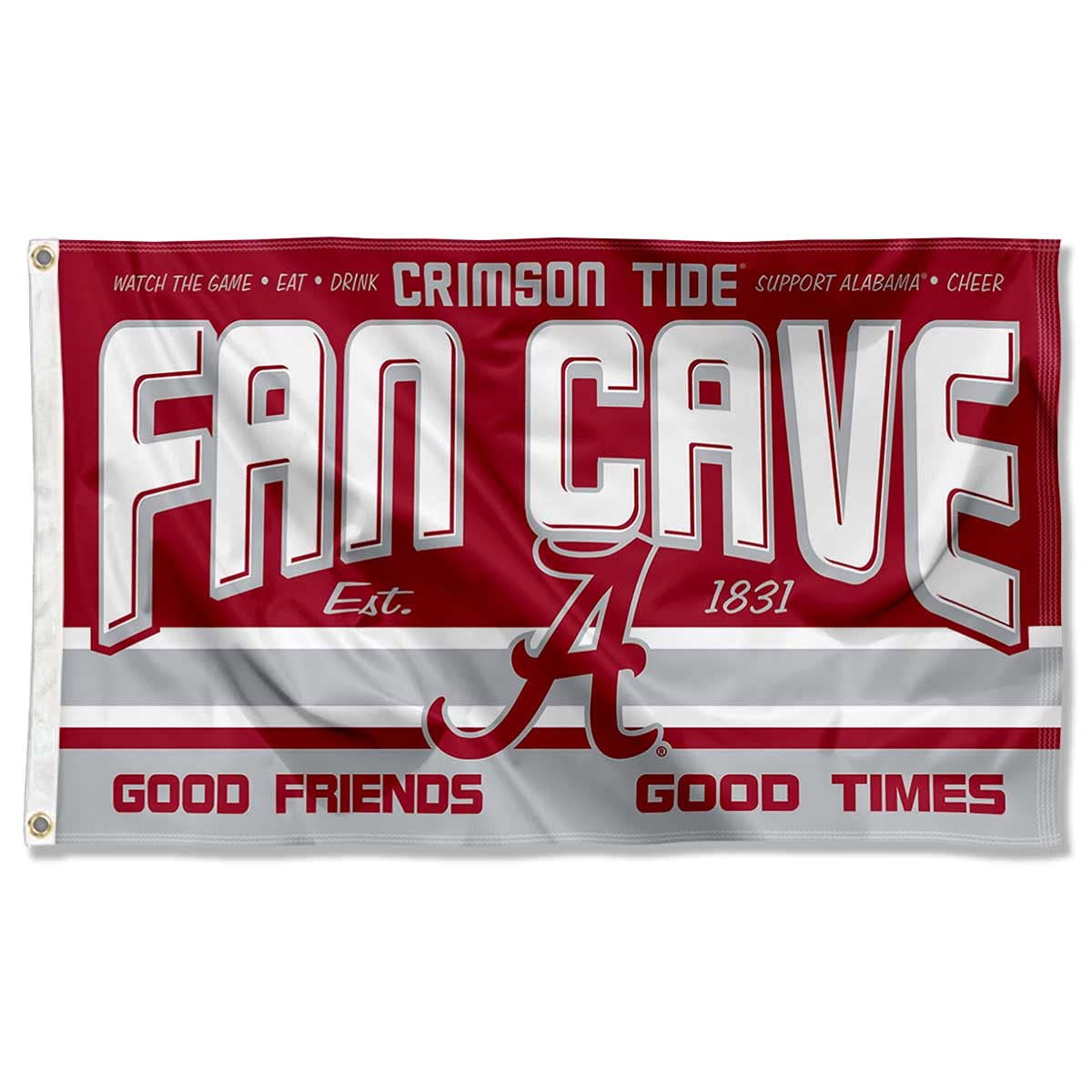 Alabama Crimson Tide Fan Man Cave Banner Flag - Sports Collectibles, Sports Memorabilia, Sports Fan Shop, Sports Gifts