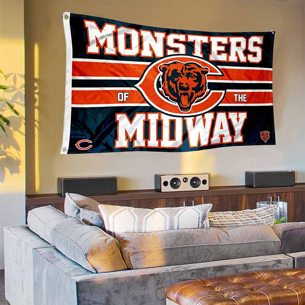 Chicago Bears Monsters of The Midway Banner and Tapestry Wall Tack Pads - Sports Collectibles, Sports Memorabilia, Sports Fan Shop, Sports Gifts