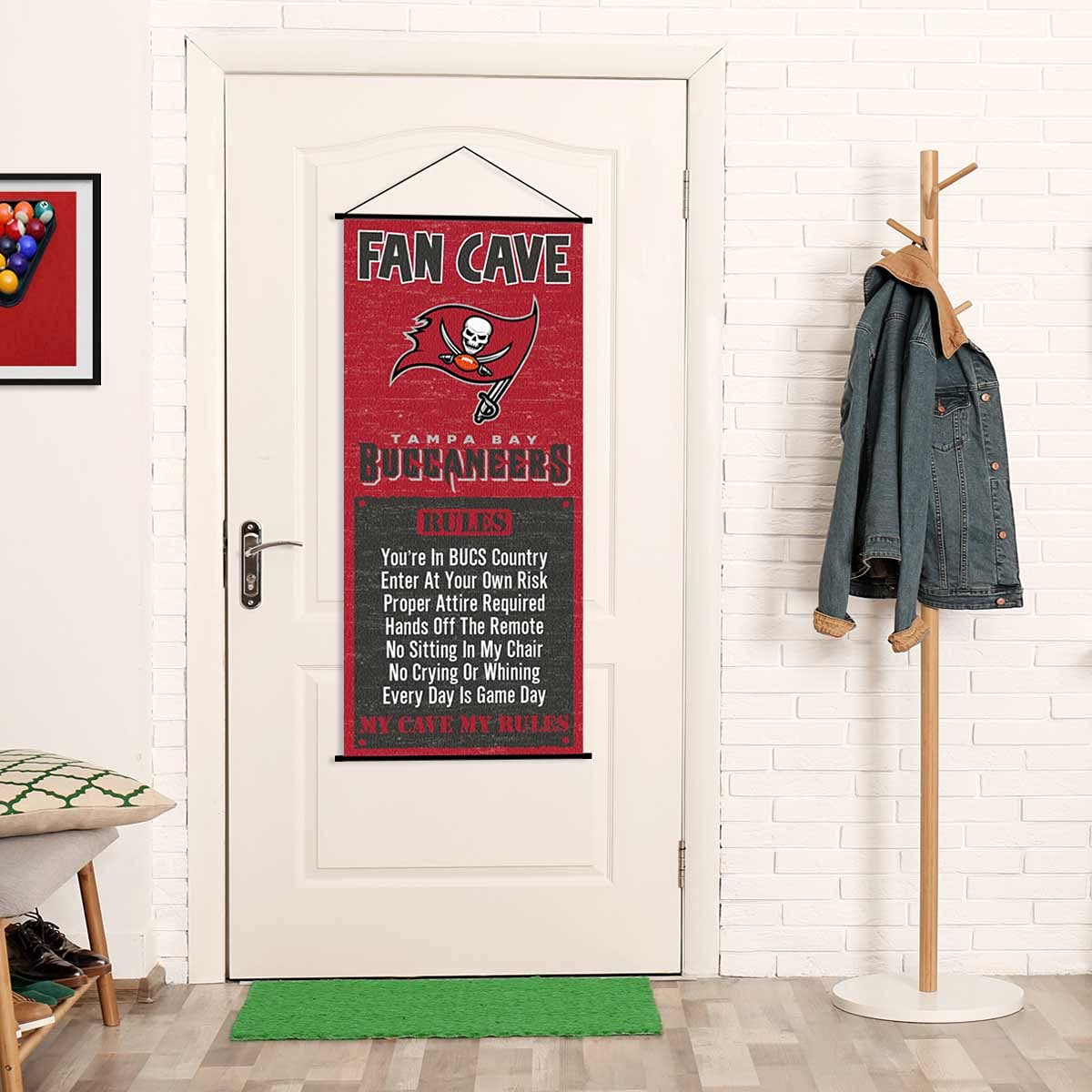 WinCraft Tampa Bay Buccaneers Man Cave Fan Banner Wall Door Scroll - Sports Collectibles, Sports Memorabilia, Sports Fan Shop, Sports Gifts