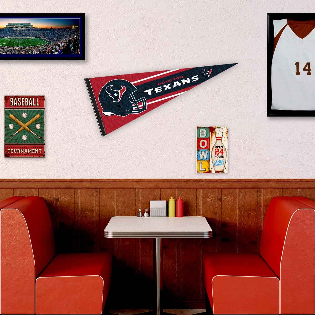 WinCraft Houston Texans Official 30 inch Large Pennant - Sports Collectibles, Sports Memorabilia, Sports Fan Shop, Sports Gifts
