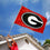 College Flags & Banners Co. University of Georgia Polyester and USA Flag 3x5 Set - Sports Collectibles, Sports Memorabilia, Sports Fan Shop, Sports Gifts