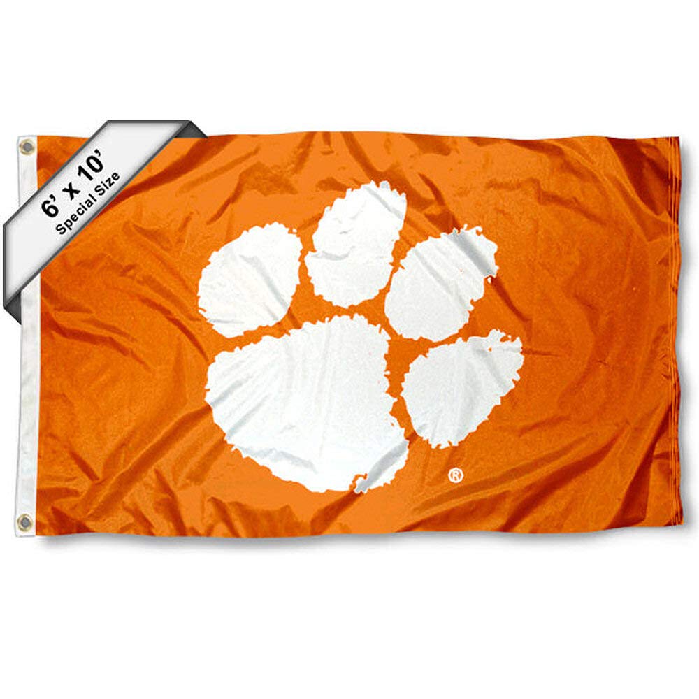 College Flags & Banners Co. Clemson Tigers 6x10 Feet Flag - Sports Collectibles, Sports Memorabilia, Sports Fan Shop, Sports Gifts