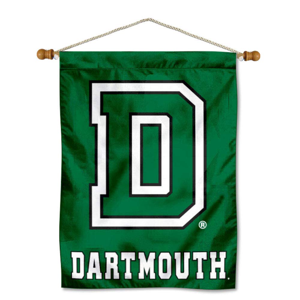 College Flags & Banners Co. Dartmouth Big Green Banner with Hanging Pole - Sports Collectibles, Sports Memorabilia, Sports Fan Shop, Sports Gifts
