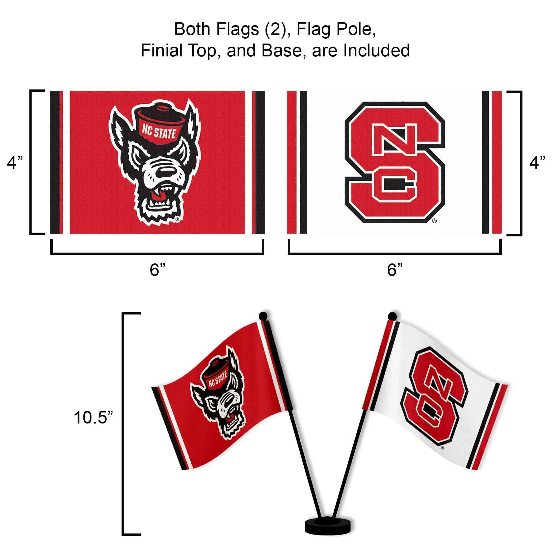 North Carolina State Wolfpack Desk and Table Top Flags - Sports Collectibles, Sports Memorabilia, Sports Fan Shop, Sports Gifts