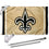 WinCraft New Orleans Saints Old Gold Flag Pole and Bracket Kit - Sports Collectibles, Sports Memorabilia, Sports Fan Shop, Sports Gifts