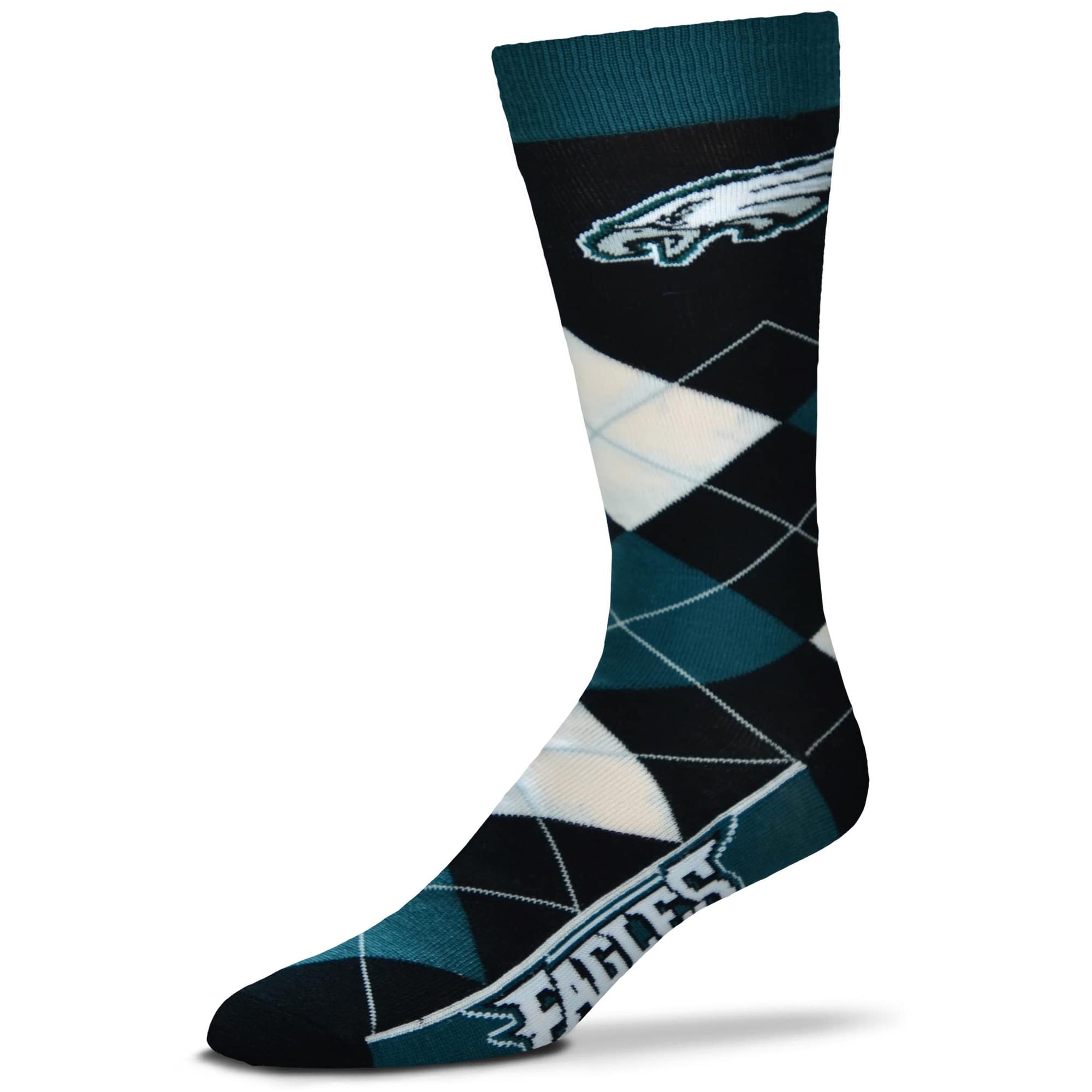 For Bare Feet NFL Philadelphia Eagles Argyle Line Up Dress Sock Team Color OSFM - Sports Gifts, Sports Memorabilia, Sports Collectibles, Fan Shop