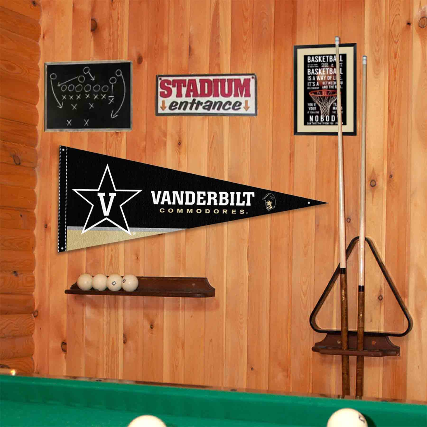 College Flags & Banners Co. Vanderbilt Commodores Pennant Flag and Wall Tack Mount Pads - Sports Gifts, Sports Memorabilia, Sports Collectibles, Fan Shop