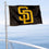 WinCraft San Diego Padres Boat and Golf Cart Flag - Sports Collectibles, Sports Memorabilia, Sports Fan Shop, Sports Gifts