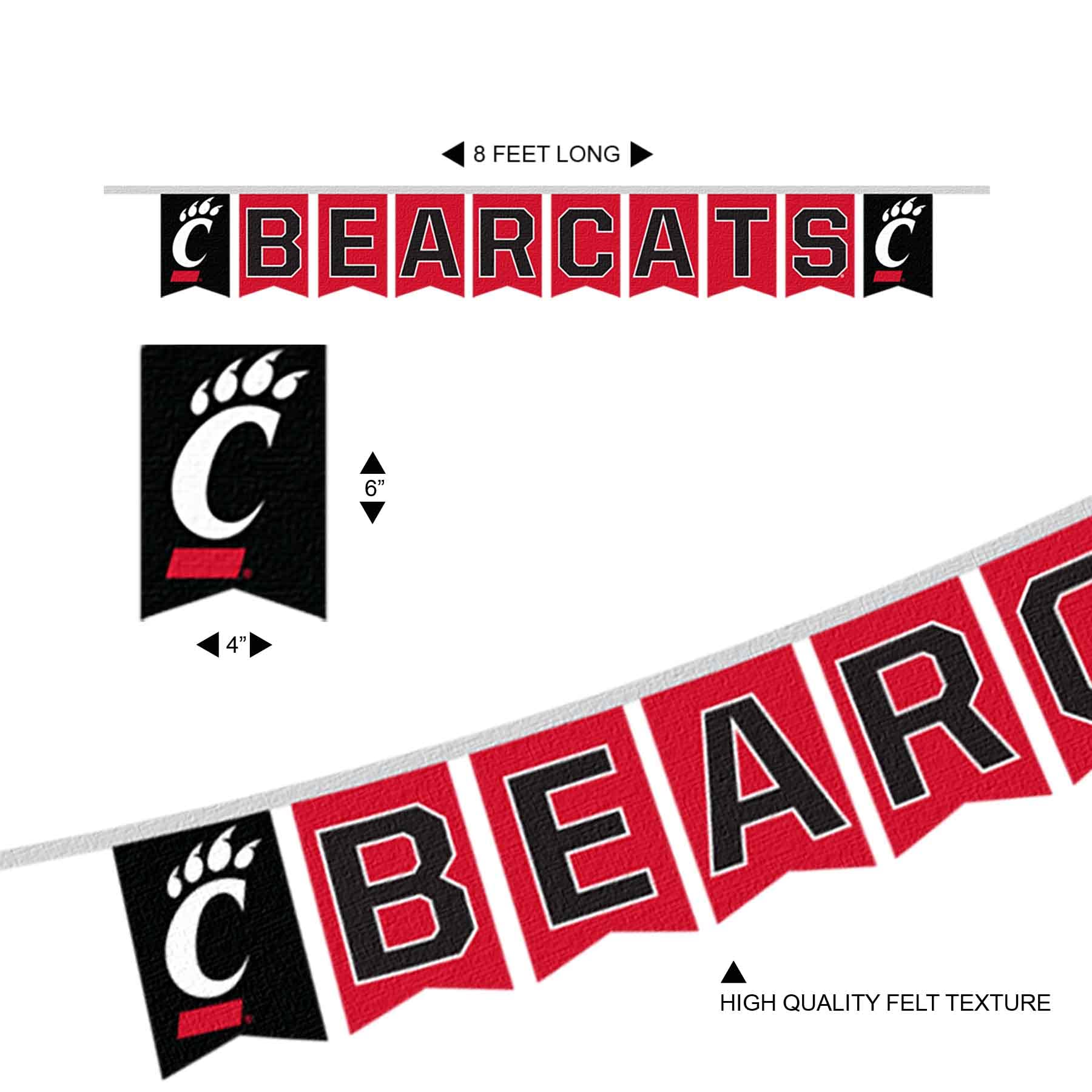 Cincinnati Bearcats Banner String Pennant Flags - Sports Collectibles, Sports Memorabilia, Sports Fan Shop, Sports Gifts