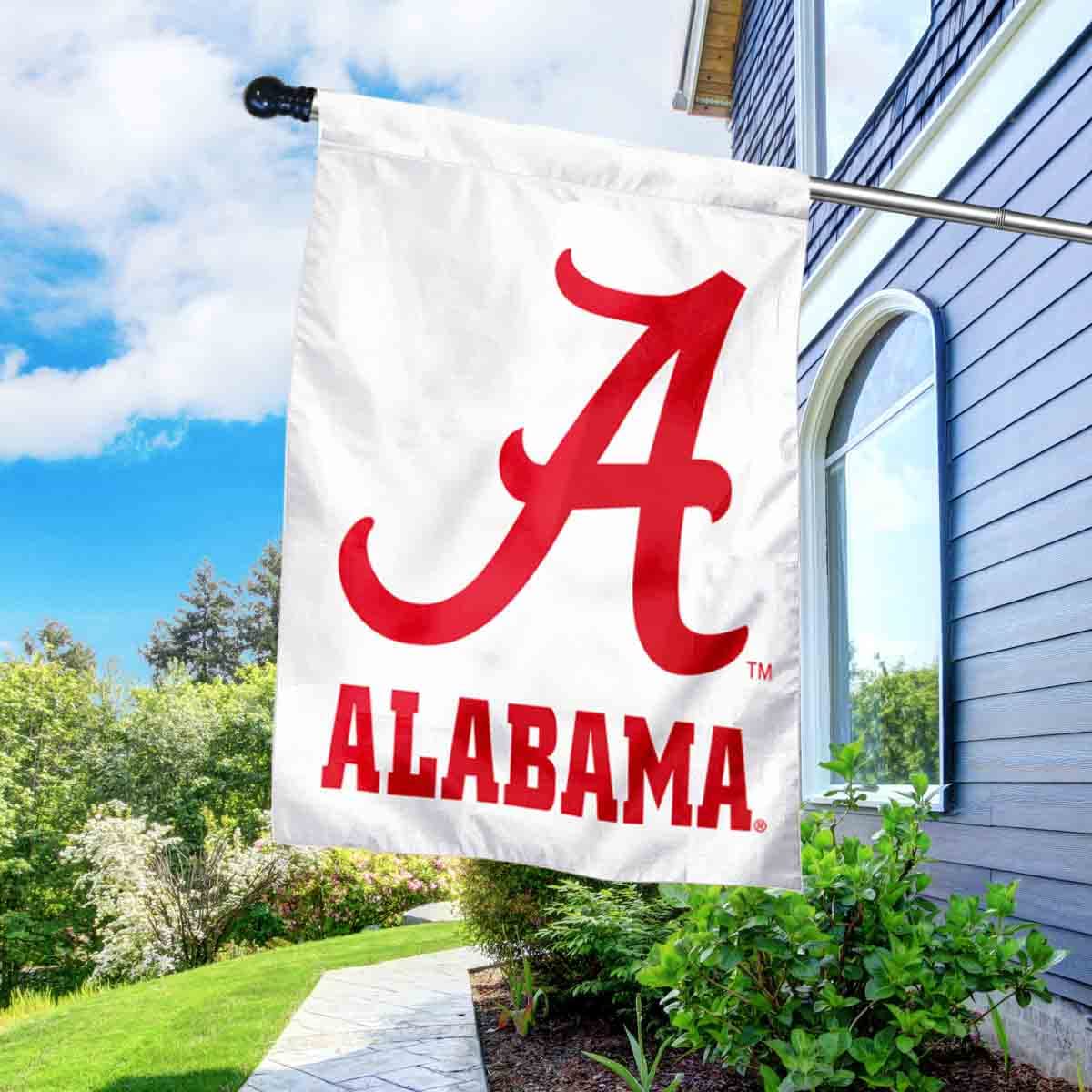 College Flags & Banners Co. Alabama Crimson Tide Outdoor Flag with Flag Pole Set - Sports Collectibles, Sports Memorabilia, Sports Fan Shop, Sports Gifts