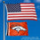 WinCraft Denver Broncos 2x3 Feet Flag - Sports Collectibles, Sports Memorabilia, Sports Fan Shop, Sports Gifts