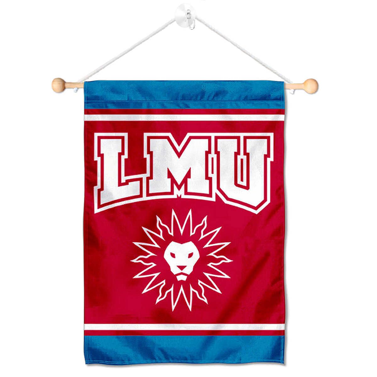 College Flags & Banners Co. Loyola Marymount Lions Window Wall Banner Hanging Flag with Suction Cup - Sports Collectibles, Sports Memorabilia, Sports Fan Shop, Sports Gifts
